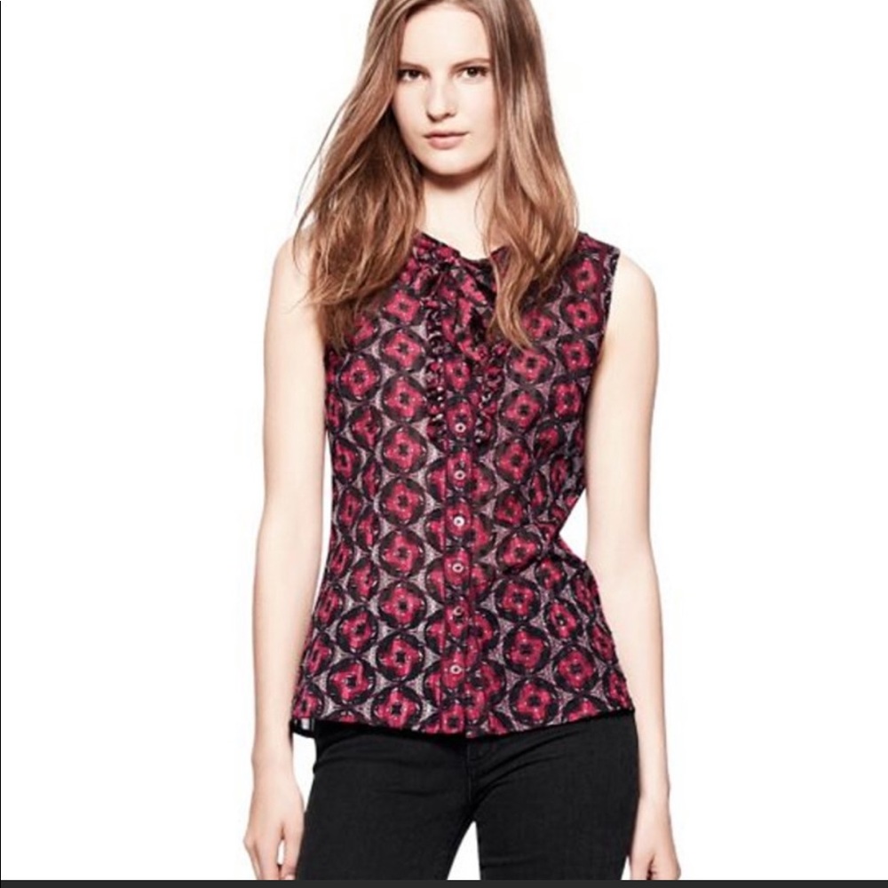 Tory Burch Libby Top - Button Down w/ Neck Tie